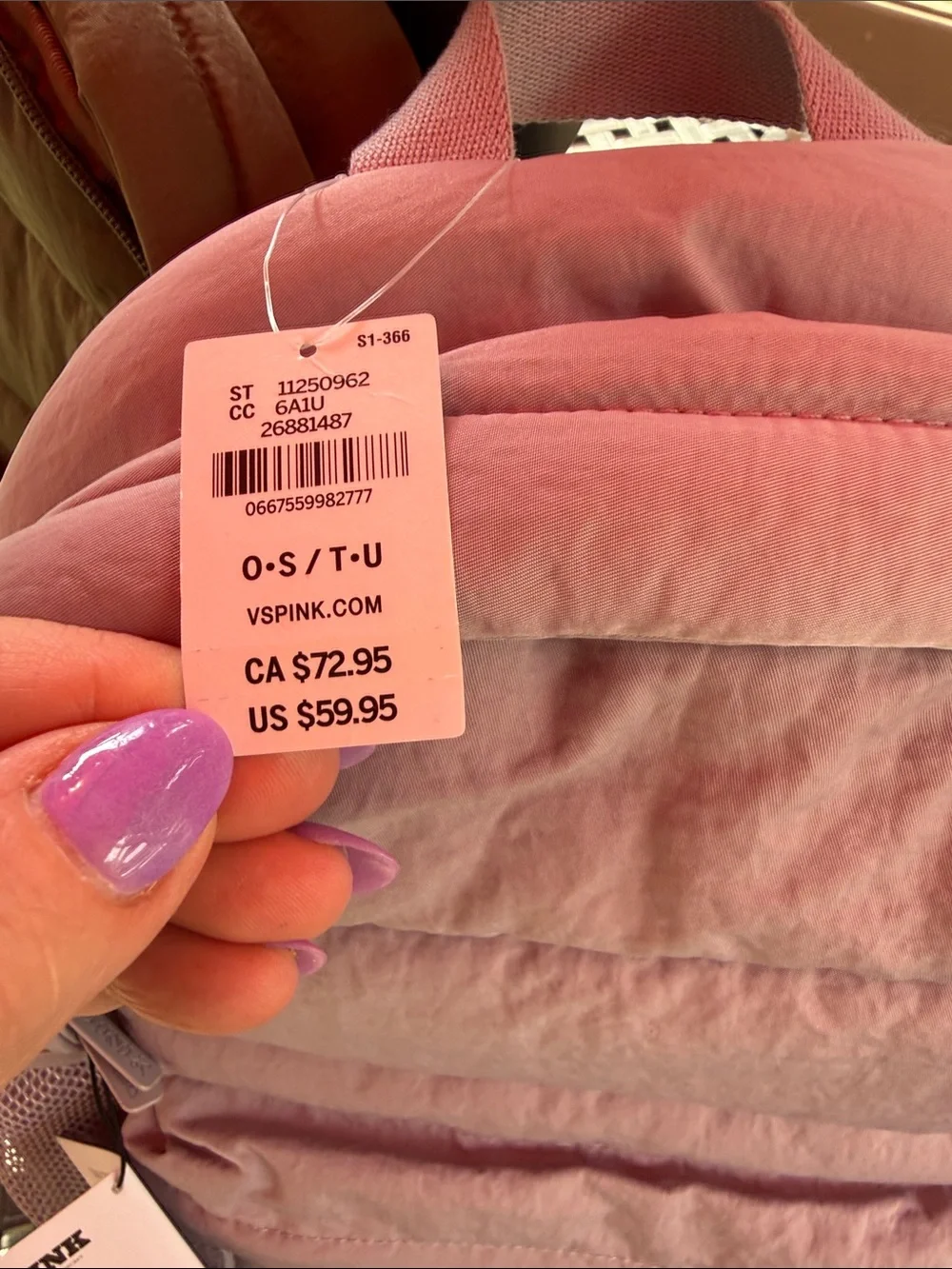 NWT Pink Victoria’s Secret Pale Lavender Everyday Backpack - Picture 12 of 13